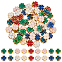63 шт 9 цвета сплава эмалевые бусины, сердечный клевер