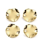 Textured Brass Connector Charms, Flat Round Links, Rack Plating, Long-Lasting Plated, Cadmium Free & Lead Free