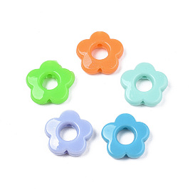 Opaque Acrylic Bead Frames, Flower