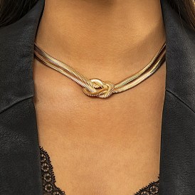 Ожерелья с железной змеей и цепочкой-узлом для женщин