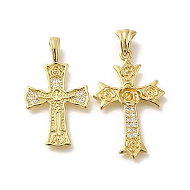 Покрытие стойки латунь с подвесками из фианита, долговечный, без свинца и без кадмия, крест прелести