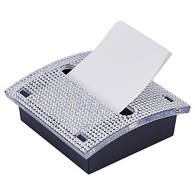 Пластиковый держатель для блокнота со стразами, диспенсер для записок, ящик для хранения заметок, для офиса и школьных принадлежностей, квадратный