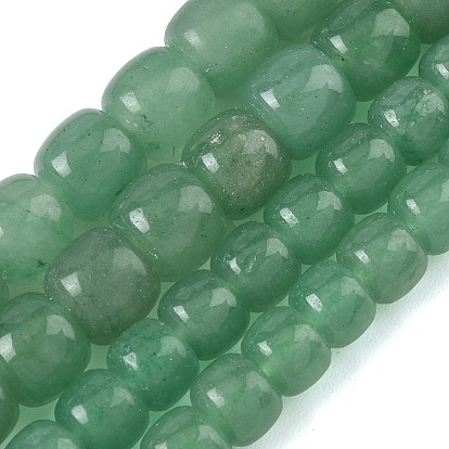 Naturelles aventurine verte brins de perles, baril