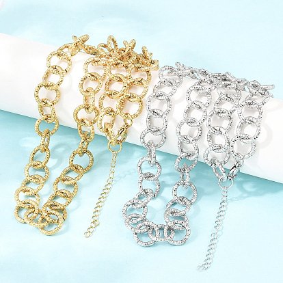 12мм 304 цепочка из нержавеющей стали с текстурированными звеньями для женщин, ионное покрытие (ip)