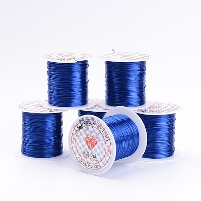 Chaîne de cristal élastique plat, fil de perles élastique, pour la fabrication de bracelets élastiques, 1mm, environ 10.93 yards (10m)/rouleau