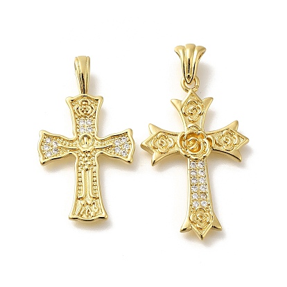 Покрытие стойки латунь с подвесками из фианита, долговечный, без свинца и без кадмия, крест прелести