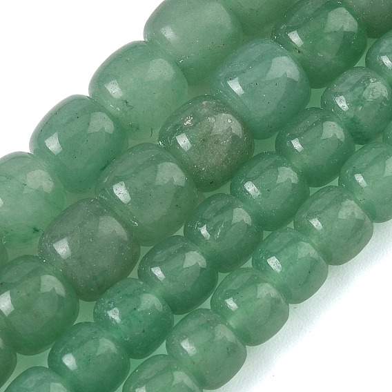 Natural Green Aventurine Beads Strands, Barrel