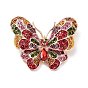 Брошь из сплава со стразами, бабочка
