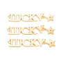 Rack Plating Brass Connector Charms, Nickel Free, Lucky with Star