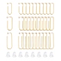 201 Edelstahl Ohrstecker, mit Ohrmuttern und 304 Edelstahlstiften, Alphabet, Buchstabe u