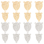 16Pcs 4 Style 201 Stainless Steel Links/Connectors, Oval with Human