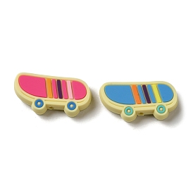 Perles focales en silicone pour skateboard, perles à mâcher pour les jouets de dentition, Diy soins infirmiers colliers faisant