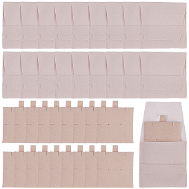 20 шт. конверты для ювелирных изделий из микрофибры, с 20шт. карточек для демонстрации ювелирных изделий из микрофибры, подарочные пакеты для колец, ожерелий, сережек, браслетов, ювелирных изделий, квадратный