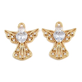 Латунные микро проложить кубического циркония подвески, ангельские прелести, без никеля 