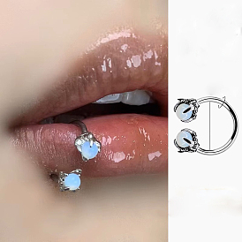 304 кольца-кольца из нержавеющей стали с кубическим цирконием, цвет нержавеющей стали