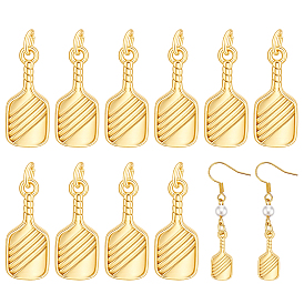 10 piezas colgantes de latón, Amuletos de raqueta de pickleball, con anillo de salto