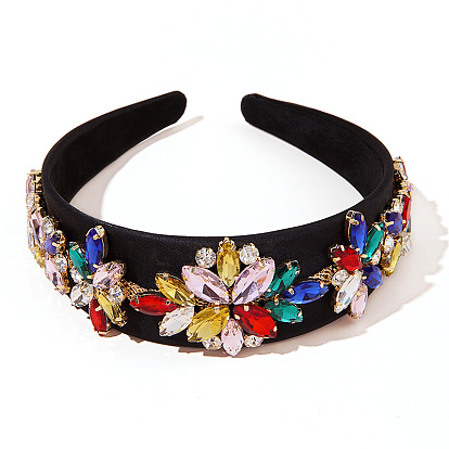 Colorful Geometric Irregular Gemstone Inlaid Headband - Sparkling Diamond, Exaggerated Personality.