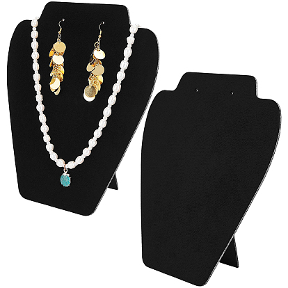 2шт. настольные подставки для демонстрации бумажных ожерелий, форма бюста лист