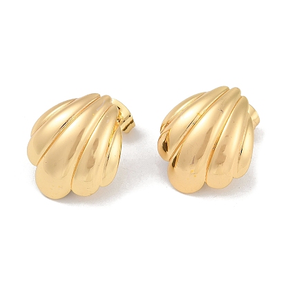 201 серьги-гвоздики в форме ракушки из нержавеющей стали, с 304 штифта из нержавеющей стали