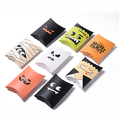 Halloween Pillow Boxes Candy Gift Boxes, Packaging Boxes, for Halloween Thanksgiving Party