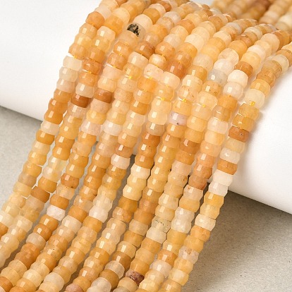 Природный Топаз нефрита бисер нитей, рондель, граненые