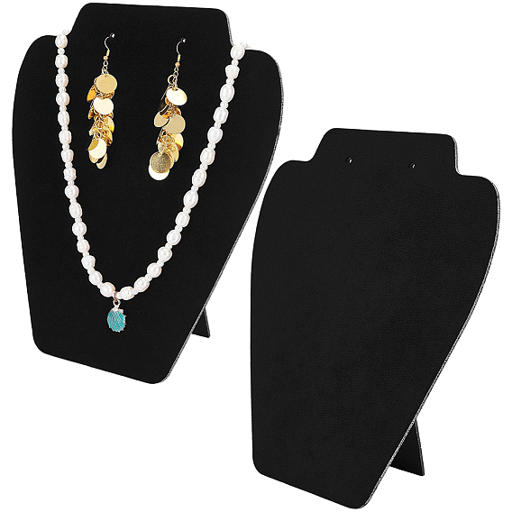 2шт. настольные подставки для демонстрации бумажных ожерелий, форма бюста лист