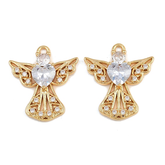 Латунные микро проложить кубического циркония подвески, ангельские прелести, без никеля 