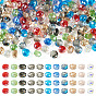220Pcs 11 Colors Electroplate Glass Beads Strands, Rondelle, Faceted, AB Plated