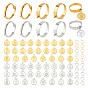 Kit de fabrication de bagues ajustables avec breloques initiales de l'alphabet, y compris 304 bases à anneaux en acier inoxydable, Saut anneaux, Pendentifs en alliage