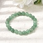 Natural Green Strawberry Quartz Round Beaded Stretch Bracelets for Women