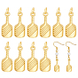 10Pcs Brass Pendants, Pickleball Racket Charms, with Jump Ring