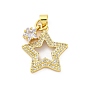 Латунные микро проложить кубического циркония подвески, звезды прелести, стойки покрытие, прочное покрытие, без кадмия и без свинца