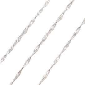 925 Sterling Silber Doppel-Gliederketten, gelötet, ohne Spulen- / Kartenpapier