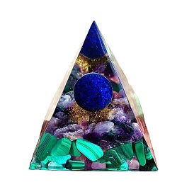 Crystal ball glue pyramid decoration home office decoration gravel glue resin crafts