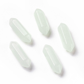 Стеклянные бусины, светящийся / светится в темноте, без отверстия , точка с двойным окончанием