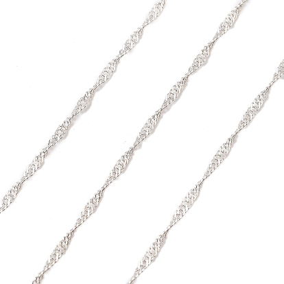 925 Sterling Silber Doppel-Gliederketten, gelötet, ohne Spulen- / Kartenpapier