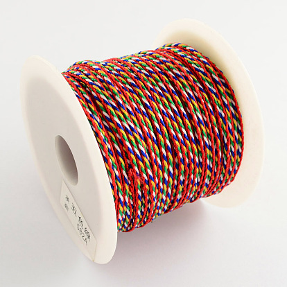 Braided Nylon Cord for Chinese Knot Making, 2.5mm, about 49.21 yards(45m)/roll
