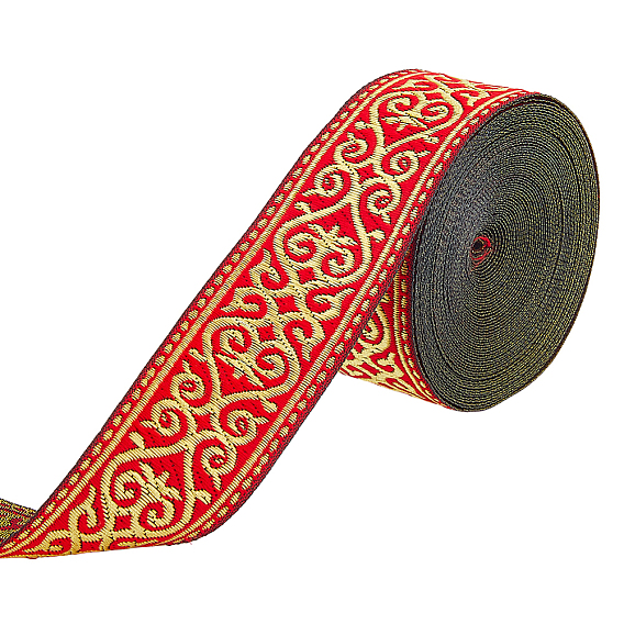 7m полиэстеровые жаккардовые ленты в этническом стиле с цветочным узором, шитье одежды