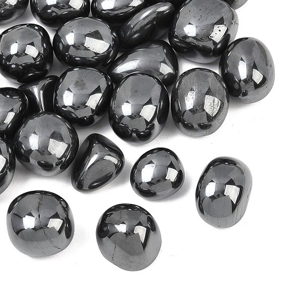 Synthetic Non-magnetic Hematite Beads, Tumbled Stone, Nuggets, No Hole/Undrilled, Vase Filler Gems