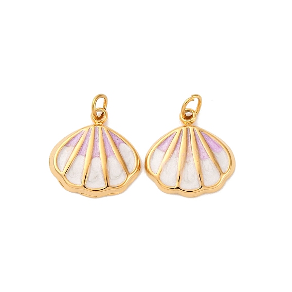 304 из нержавеющей стали шармы эмали, шарм в форме ракушки, с целью перехода в кольце, ионное покрытие (ip)