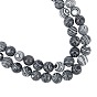 Perles synthétiques malachite brins, teint, ronde