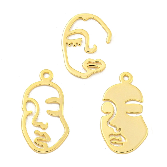 Латунные подвески, женское лицо