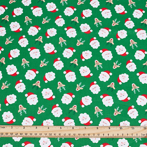1м рождественская хлопковая ткань, аксессуары, Санта-Клаус фон