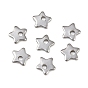 304 из нержавеющей стали пятиконечные звезды прелести подвески, 5.5x5.5x1 мм, отверстие : 1 мм