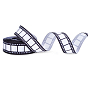 10 Yards Polyester Grosgrain Ribbons, Film Pattern, for Bowknot DIY Making Decoration