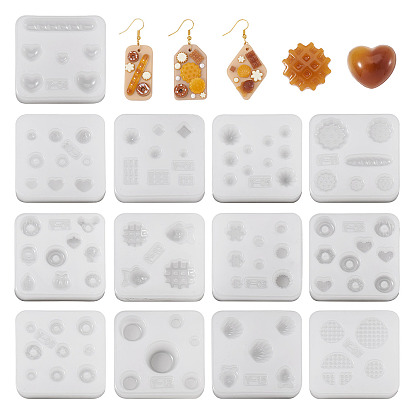13 шт. 13 стили силиконовые формы для дизайна ногтей, резные формы, для украшения ногтей для ногтей