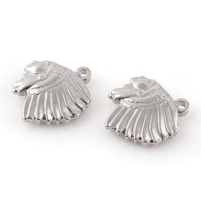 201 Stainless Steel Pendants, Native American Charm