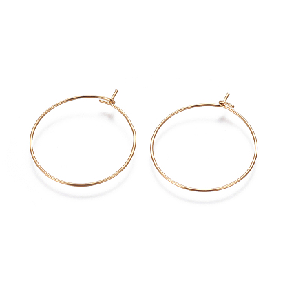 Placage ionique (ip) 304 conclusions de boucles d'oreilles en acier inoxydable