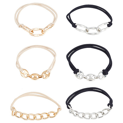 2 наборы 2 стильные резинки для волос, Держатель конского хвоста, Сплав с поиска, аксессуары для волос для девочек