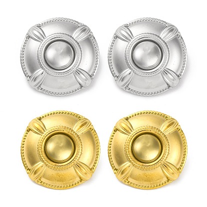 Ионное покрытие (ip) 304 плоские круглые серьги-гвоздики из нержавеющей стали